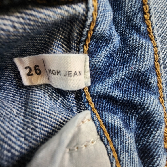 PacSun Mom Jeans Women’s Sz 26 High Rise Medium Wash 100% Cotton Denim Y2k... - Picture 10 of 11